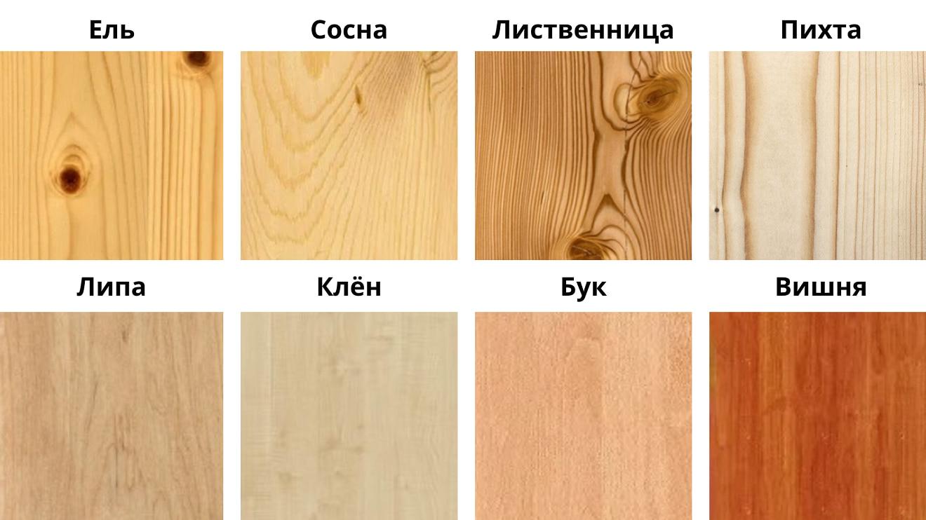 фото: структура древесины, подходящей и неподходящей для браширования